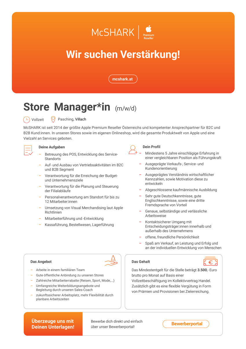 Store Manager*in (m/w/d)